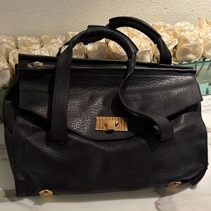 Elegant Black Leather Handbag